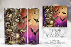 Halloween tumbler 20oz wrap sublimation designs BUNDLE Product Image 21