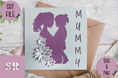 3D Mummy card| Paper cutting | Mother’s Day card SVG Product Image 1