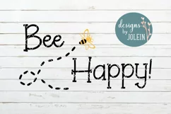 Bee Happy SVG, DXF, PNG Product Image 6