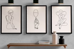 Set of Three Abstract Face Digital Print Frame not included Product Image 2