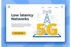 Mobile 5G landing page. Fast internet connection, low latenc Product Image 1