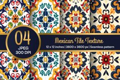 Mexican Tiles Digital Paper, Colorful Tiles Pattern Product Image 1