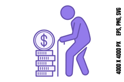Colored Retirement Icon Product Image 1