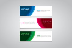 Vector abstract design web banner template Product Image 1