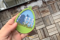 Easter SVG Ornament | Easter Bunny 3D Layered Design Product Image 7