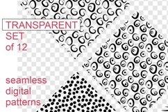 Black Hand Drawn Patterned Seamless Transparent PNG Set 2 Product Image 4
