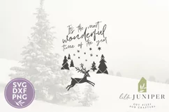 Christmas Reindeer SVG, Most Wonderful Time of the Year Product Image 2