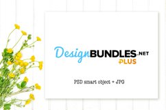Floral background white paper mockup PSD smart object Product Image 1