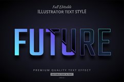 Gradient Futuristic Illustrator Text Style Effect Product Image 1