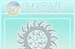 Hand Drawn Plumeria Mandala Zentangle SVG Dxf Eps Png PDF Product Image 2
