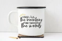 Adveture SVG - Over The Mountains And Through The Woods SVG Product Image 1