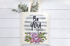 Be You Tiful Sublimation | Positive Quotes | Floral Print Product Image 3