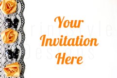 Feminine Styled Desktop Mockup, Black Orange Stock Photo 66 Product Image 1