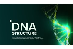 Dna Structure Vector. Abstract Helix. Futuristic Code. Product Image 1
