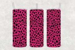 Hot Pink Leopard Pattern Tumbler Sublimation Product Image 1