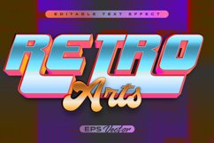 Retro arts editable text effect with futuristic background Product Image 1