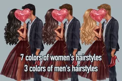 Valentine's Day Clipart, Love Couple Clip Art Product Image 9