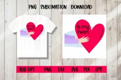 Sublimation Design for t shirt-TO MY HEART-PNG.Heart clipart Product Image 1