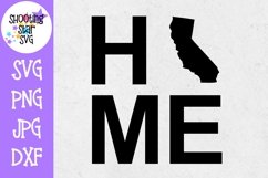 California US State with HOME - 50 States SVG Product Image 1