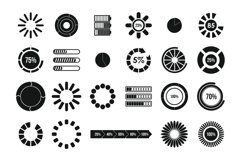 Loading icon set, simple style Product Image 1