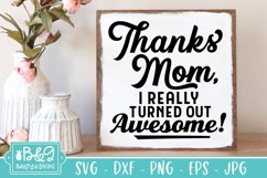 Thanks Mom SVG | Mothers Day Funny Mom Gift SVG Product Image 3