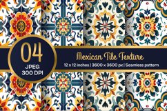 Mexican Tiles Digital Paper, Colorful Tiles Pattern Product Image 1