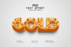 Gold editable 3d text effect style Product Image 1