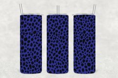 Indigo Leopard Pattern Tumbler Sublimation Product Image 1