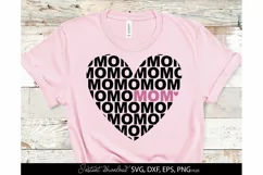 Mothers Day shirt with heart - Mama Love Svg - Mum Shirt Svg Product Image 1