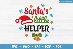 Santa's Little Helper, Christmas for Kids SVG PNG DXF EPS Product Image 1