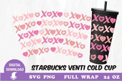Tumbler svg, Full Wrap,Valentine's day, Heart svg, Lips SVG Product Image 1