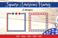 2 Square American Frames SVG, 4th of July Frames Product Image 1