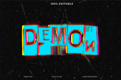Vibrant Demon Typography Graphic Design Product Image 1