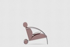 Isometric Arm Chair 3D isolated render Product Image 1