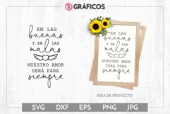 En las buenas y en las malas - Amor para siempre Boda SVG Product Image 1