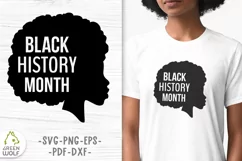 Black history month svg Afro svg Black woman silhouette svg Product Image 1