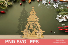 Christmas decor, SVG Christmas trees, multi-layer cutting, Product Image 1