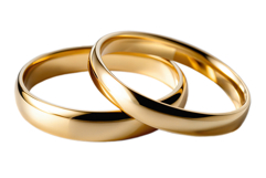 gold rings, transparent background Product Image 1
