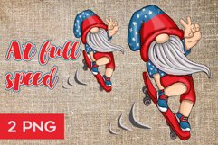 gnome on a skateboard 2 png at bull speed sublimation Product Image 4