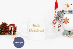 Christmas mug mockup PSD, White coffee mug mock up Christmas Product Image 2