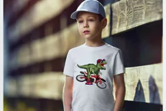 dinosaur png dinosaur on a motorcycle png sublimation Product Image 2