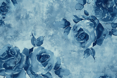 Blue Roses Background Wallpaper Product Image 1