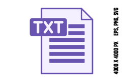 Colored Text File Icon Product Image 1