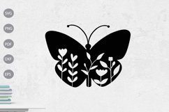 Flower Butterfly SVG Design Product Image 1