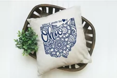 Ohio Mandala SVG File - Home is Where the Heart Is SVG Product Image 2