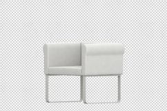 Isometric Arm Chair 3D isolated render Product Image 1