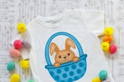 Boy Bunny in Basket printable sublimation design Product Image 2
