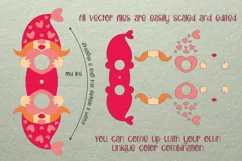 Gnome Girl Lollipop Holder - Valentines Template SVG Product Image 2