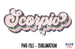 Retro Scorpio Sublimation Design Product Image 1