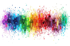 Rainbow Pixel Art Background Wallpaper Product Image 1